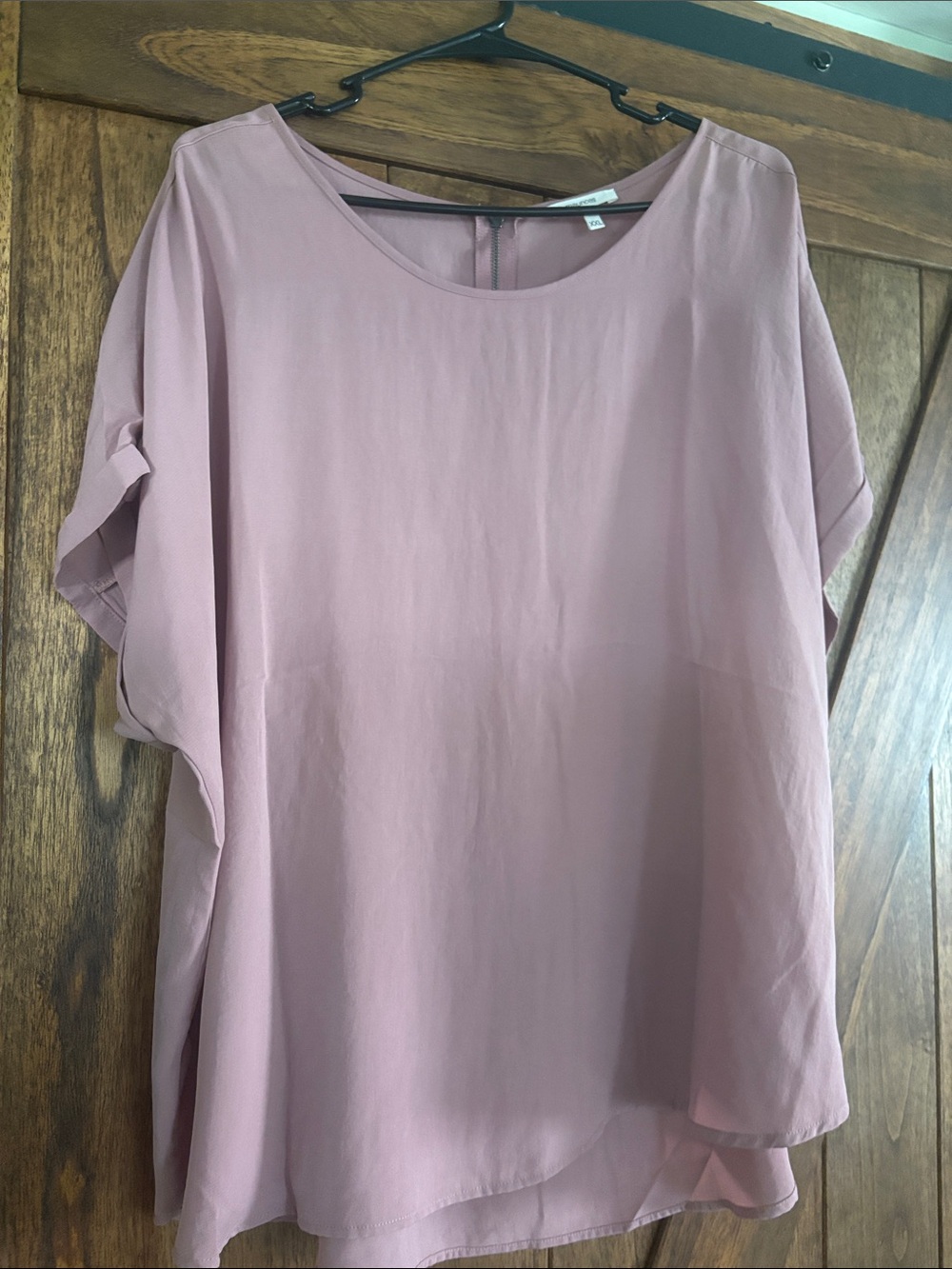 Maurices Dusty Rose Short-Sleeve Tunic Blouse